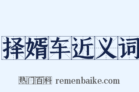 择婿车近义词是什么意思的图片